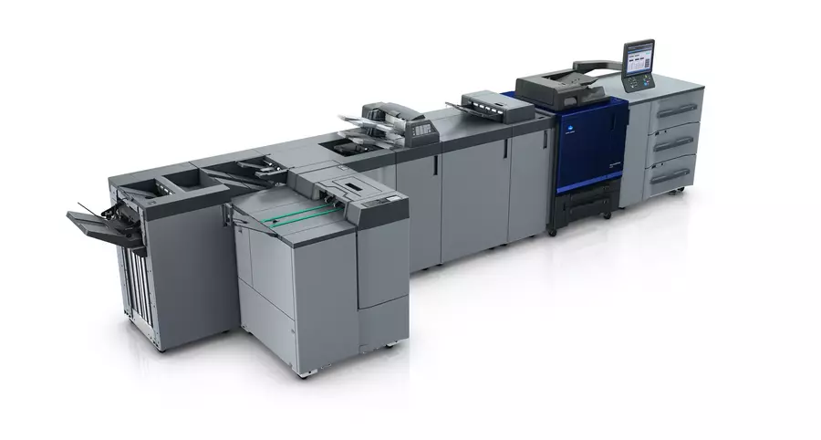 AccurioPress C5070 — финишная обработка в линию: брошюровка и степлирование