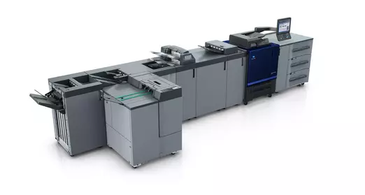 AccurioPress C5070 — финишная обработка в линию: брошюровка и степлирование