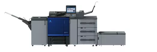 AccurioPrint C5065 — финишная обработка в линию: степлирование и брошюровка